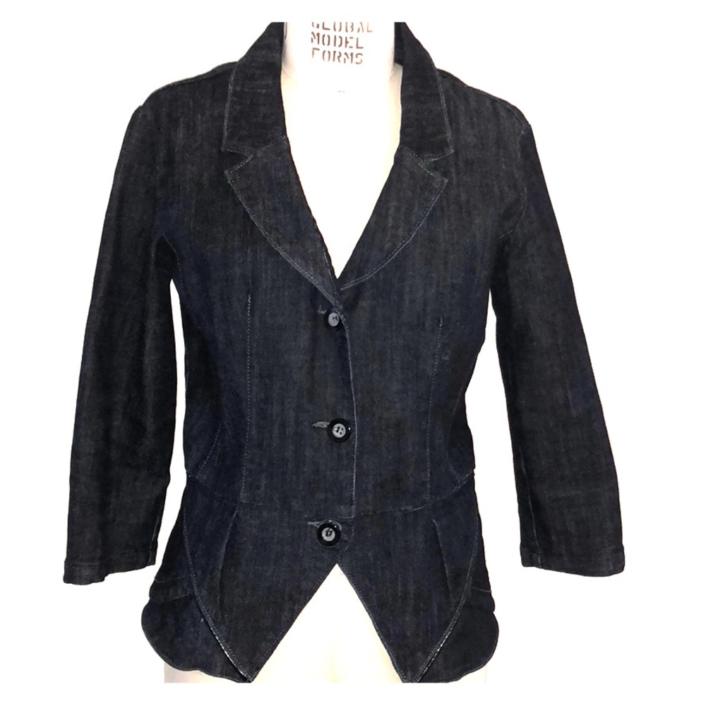 Denim 3/4 sleeve jacket